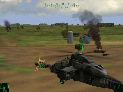 EUROPAS ANTWORT Der "Tiger" ist die europ&auml;ische Version eines modernen Anti-Tank-Helikopters. Als Bundeswehr-Pilot fliegen Sie ihn gegen die russischen Aggressoren.
